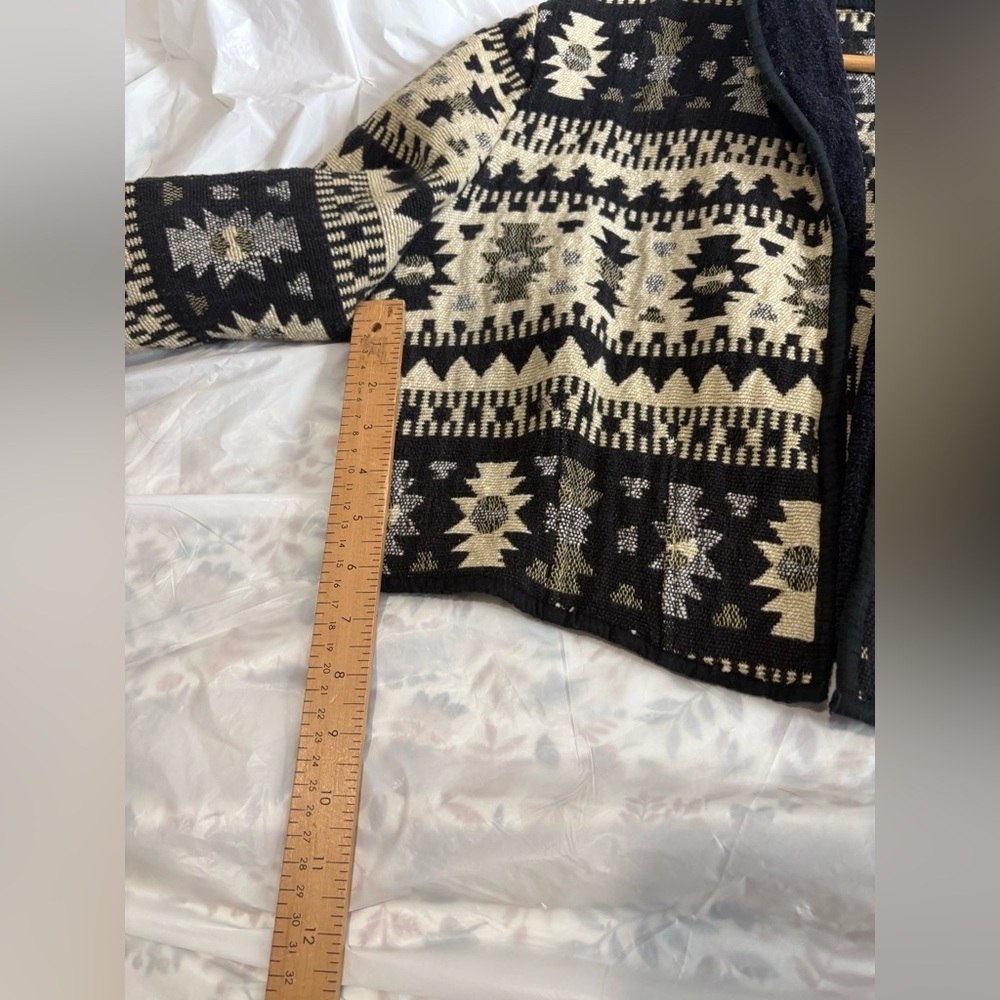 New Identity size 1X tapestry western Aztec cropped jacket - Picture 8 of 11